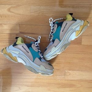 Balenciaga Triple S Beige Green Yellow - EU 41 / US 8.5 - 483513 W06E3 7070